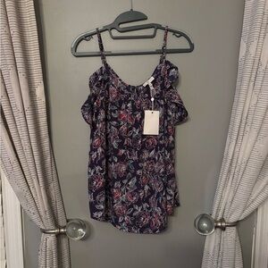 Joie Navy and Pink Floral Camisole